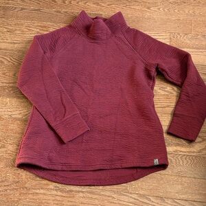 L.L. Bean Women's Deep Red Cowl Neck Sweater
